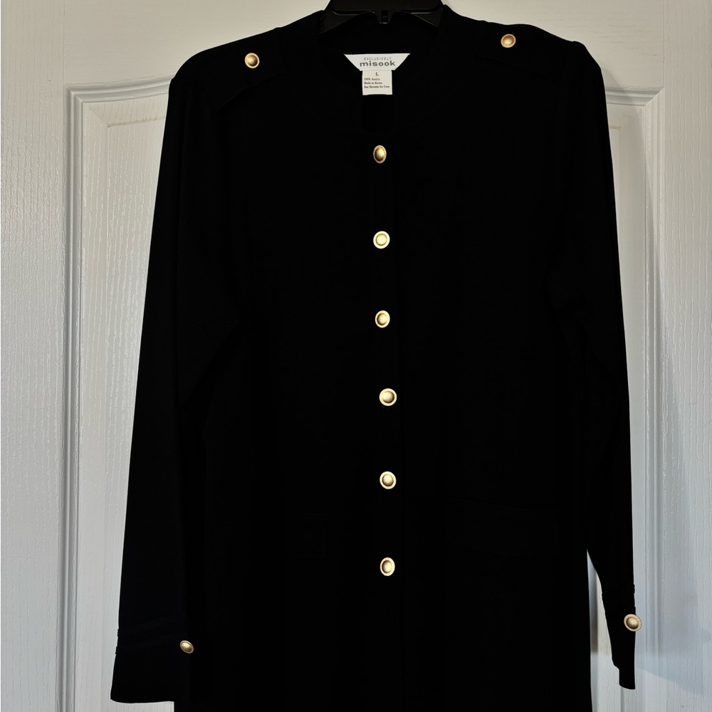 Misook Black Blazer with Gold Buttons - Picture 3 of 3